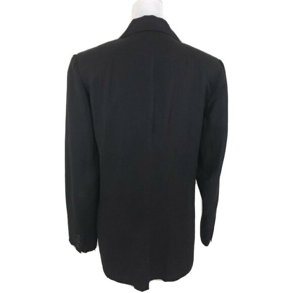 ADOLFO STUDIO ~Woman Size 8~ Black Blazer Long Sleeve Linen Blend Jacket. - Picture 11 of 12